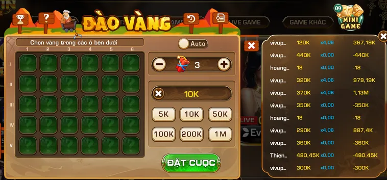 Chinh Phục Siêu Phẩm Minigame Đào Vàng Tại iWin Club Với Phần Thưởng Lớn