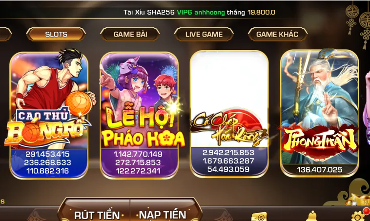 Danh Mục Nổ Hũ iWin Club Với Những Khoản Thưởng Cực Khủng