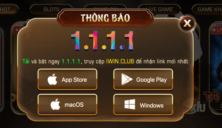 Tải Và Bật Ngay 1.1.1.1 Để Truy Cập Link Gốc iWin Club